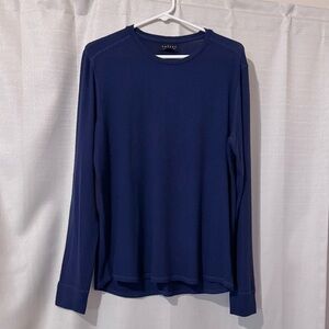 Velvet by Graham & Spencer Navy Knit Top Size Large